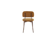 AZRA CHAIR WITH WALNUT EFFECT LEGS AND A HERITAGE OCHRE FABRIC SEAT.MEASURING  44X43X80CM