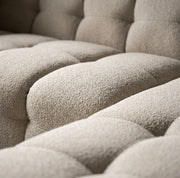 MILKA SOFA WITH TORO FABRIC WITH ELEGANT DESIGN AND CUSHIONS . MEASURING 280X180CM