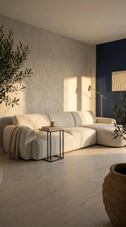 PALERMO SOFA IN BEIGE TORO FABRIC WITH ELEGANT DESIGN AND COMFORTABLE.MEASURING 310X165CM