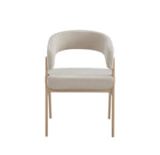 ALICIA CHAIR WITH OAK-EFFECT LEGS AND MOKA TEXTURED SEAT.MEASURING 58X5282.5CM