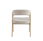 ALICIA CHAIR WITH OAK-EFFECT LEGS AND MOKA TEXTURED SEAT.MEASURING 58X5282.5CM