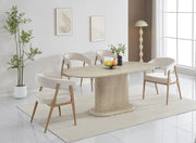 ALICIA CHAIR WITH OAK-EFFECT LEGS AND BEIGE VELVET SEAT.MEASURING 58X5282.5CM