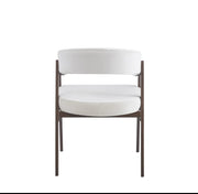 ALICIA CHAIR WITH WALNUT-EFFECT LEGS AND BEIGE VELVET SEAT.MEASURING 58X5282.5CM