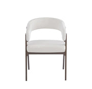 ALICIA CHAIR WITH WALNUT-EFFECT LEGS AND BEIGE VELVET SEAT.MEASURING 58X5282.5CM