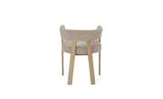 ALIA CHAIR WITH OAK EFFECT LEGS AND MOKA TEXTURED SEAT.MEASURING 53X52X72CM