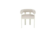 VAIANA CHAIR WITH BEIGE METAL LEGS AND BEIGE VELVET SEAT.MEASURING 51X51X72CM