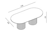 KEYSHA COFFEE TABLE WITH WALNUT EFFECT LEGS AND MATTE TRAVERTINE CERAMIC . MEASURING 120X60X45CM.