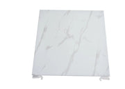 BAROQUE SQUARE DINING TABLE WITH SILVER BASE FEETS AND WHITE MARBLE TOP. MEASURING 140X140X75CM