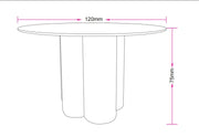 HALO DINING TABLE WITH WALNUT EFFECT LEGS AND GRAY SHAKESPEARE CERAMIC TOP.MEASURING 120CM