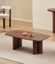 TRINITY CERAMIC COFFEE TABLE WITH WALNUT EFFECT FINISHING. MEASUIRNG 120X70X45CM
