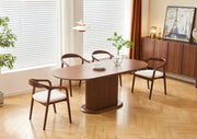 VANESSA EXTENDABLE DINING TABLE WITH WALNUT EFFECT CERAMIC TOP FINISH.MEASURING 160-200X90CM