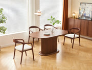 VANESSA EXTENDABLE DINING TABLE WITH A TRAVERTINE CERAMIC TOP. MEASUREMENT 160/200X90CM.