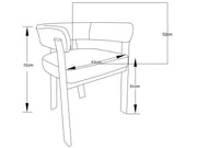 ALIA CHAIR WITH OAK EFFECT LEGS AND BEIGE VELVET SEAT.