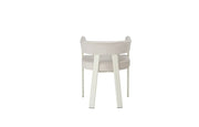 ALIA CHAIR WITH BEIGE METAL LEGS AND BEIGE VELVET SEAT.