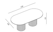 KEYSHA COFFEE TABLE WITH WALNUT EFFECT LEGS AND SHAKESPEARE TOP. MEASUREMENT 120X60X45CM