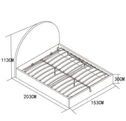 VALENTINA DOUBLE STORAGE BED WITH SOMMIER IN BEIGE BOUCLE FABRIC . MEASUREMENT 160X200.