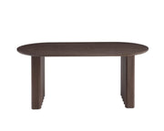 ROME DINING TABLE WITH WALNUT EFFECT LEGS AND A WALNUT WOOD EFFECT TOP. MEASUREMENT 180X90X75CM
