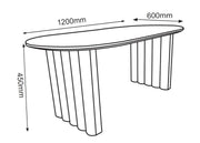 ROME COFFEE TABLE WITH WALNUT EFFECT LEGS AND GREY SHAKESPEARE CERAMIC TOP. MEASUREMENT 120X60X45CM