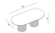 KEYSHA COFFEE TABLE WITH A TRAVERTINE EFFECT BASE AND A SHAKESPEARE CERAMIC TOP. MEASURING 120X60X45CM