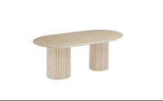 KEYSHA COFFEE TABLE WITH A TRAVERTINE EFFECT BASE AND A MATTE TRAVERTINE CERAMIC TOP. MEASUREMENT 120X60X45CM