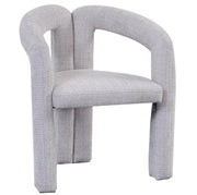 A SIERRA CHAIRS WITH CREMONA GREY FABRIC.