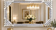 A MODREN ELEGANT MIRROR WITH CRYSTAL DESIGN IN 2 MEASUREMENTS -160X70CM 120X80CM