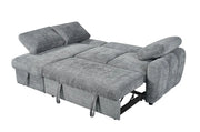 A CUBA LEFT SIDEDE CORNER SOFA COMBINES CONTEMPORARY STYLE WITH COMFORT. WITH UPHOLSTERED IN SOFT CREMO FABRIC IN GREY FINISH. MEASUREMENT 238X160CM